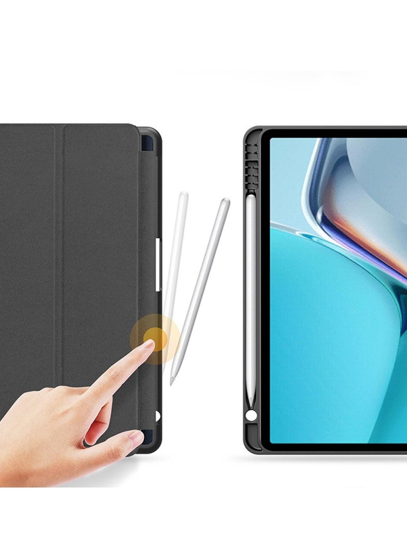 Smart Protective Case Cover with Pencil Holder for Huawei MatePad 11 Black - Image 2